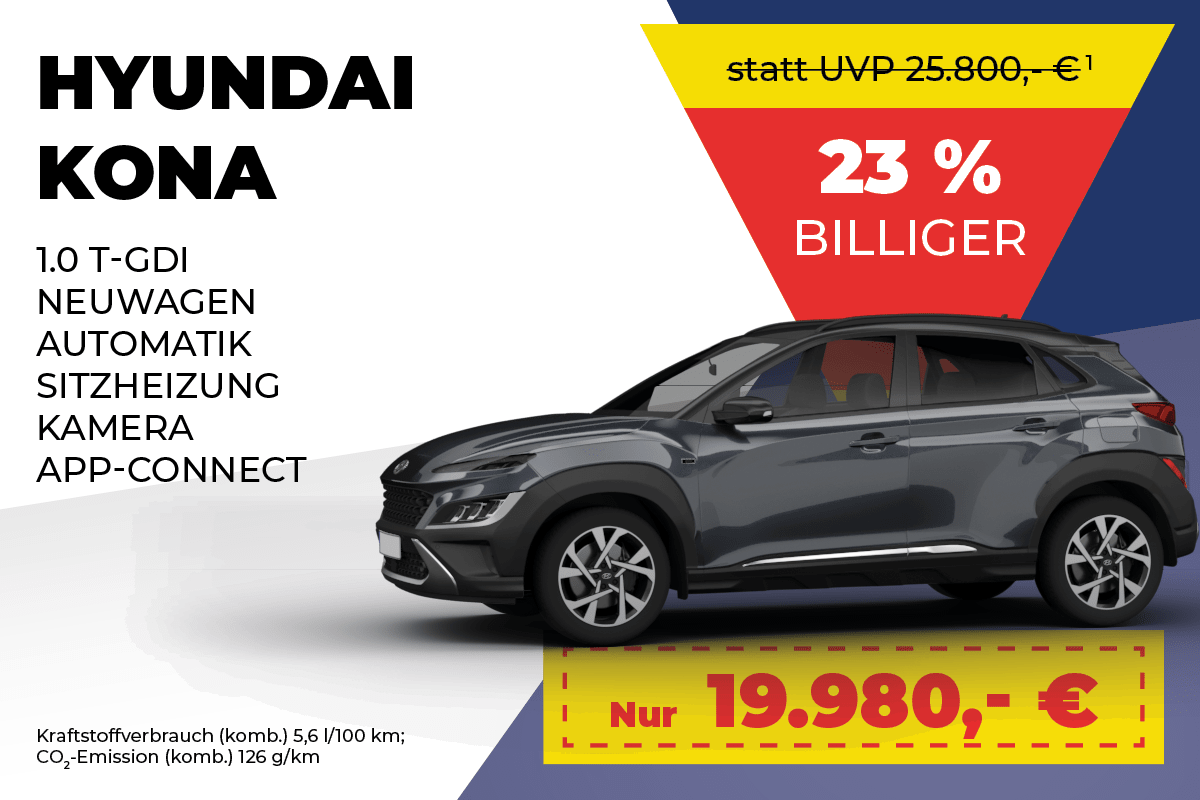 Hyundai Kona EU-Neuwagen | Angebot bei Meyer Automobile GmbH & Co. KG
